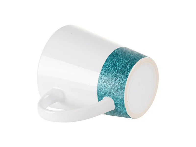 Sublimation 12oz Bottom Glitter Mug(Blue)