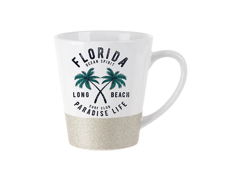 Sublimation 12oz Bottom Glitter Mug(Silver)