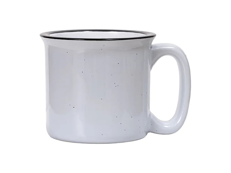 13oz/400ml Sublimation Ceramic Enamel Mug (Light Grey Pattern)