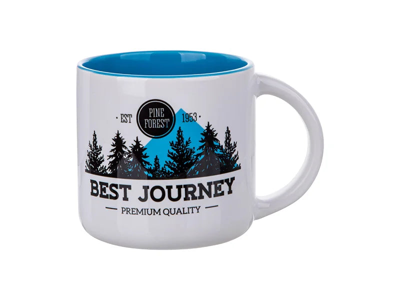 Sublimation 14oz Two-Tone Color Mug (Light Blue)