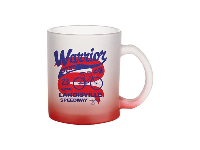 Sublimation 11oz Glass Mugs Gradient Red