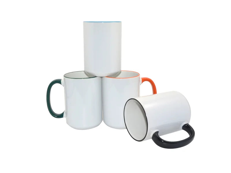 Sublimation 15oz Rim/Handle Mugs