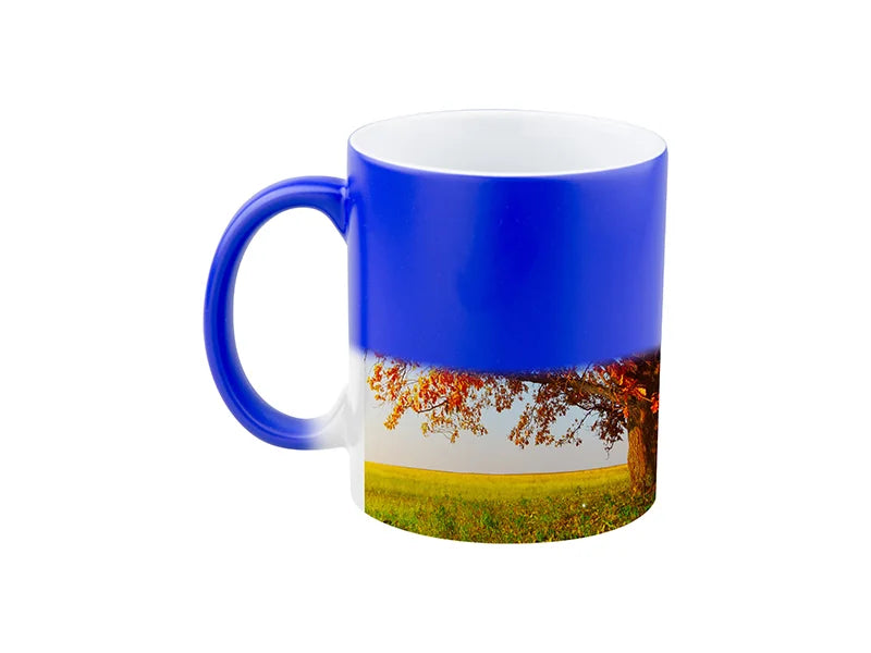 Sublimation 11oz Color Changing Mugs (Semi-Glossy, Blue)