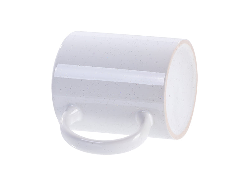 Sublimation Blanks Glossy 11oz 330ml White Starsky Glitter Mug