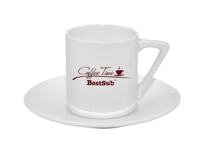 Sublimation 3oz Coffee Mug Set w/ Saucer