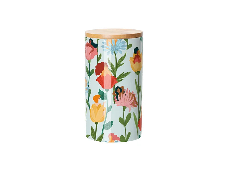Sublimation Blanks 30oz Ceramic Storage Jar w/ Bamboo Lid