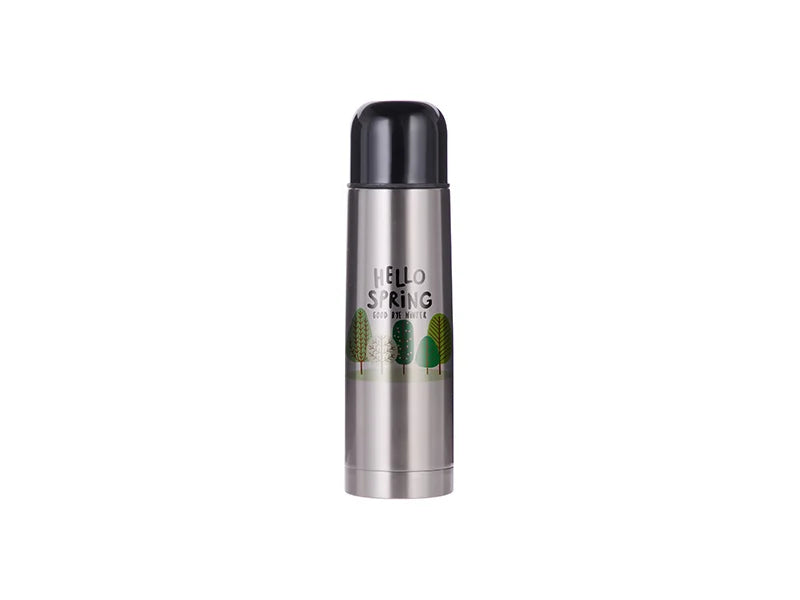 Sublimation 500ml Silver Flask Thermos Bottle