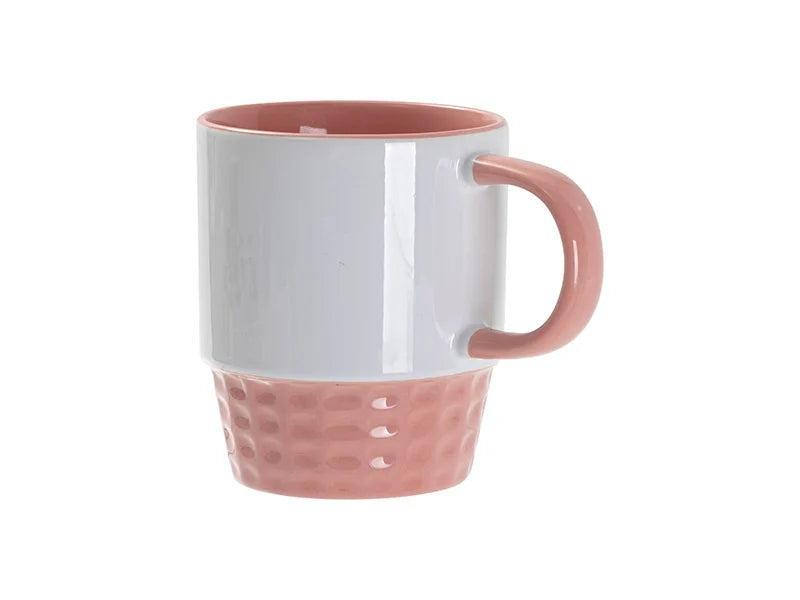 Sublimation Blanks 10oz/300ml Stackable Inner/Handle Color Mug--Pink