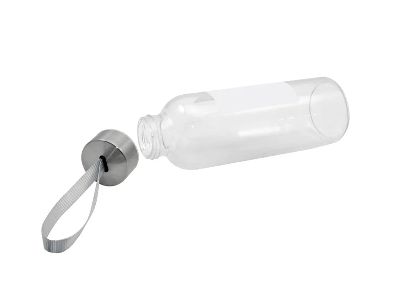 Sublimation 420ml Glass Bottle with Square White Patch