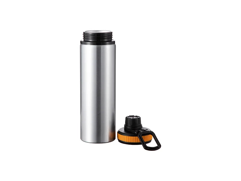 Sublimation Blanks 28oz/850ml Alu Water Bottle with Yellow Cap(Silver)
