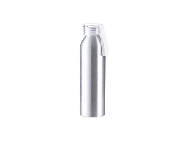 Sublimation Blanks 22oz/650ml Portable Sports Slim Aluminum bottle With Clear Cap(Silver)