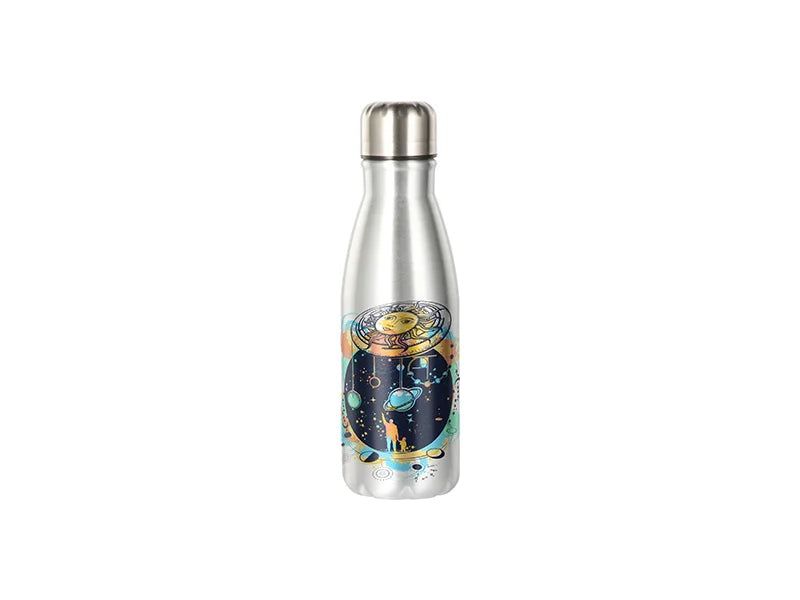 17OZ/500ml Aluminium Cola Shaped Sublimation Sports Water Bottle (Silver).
