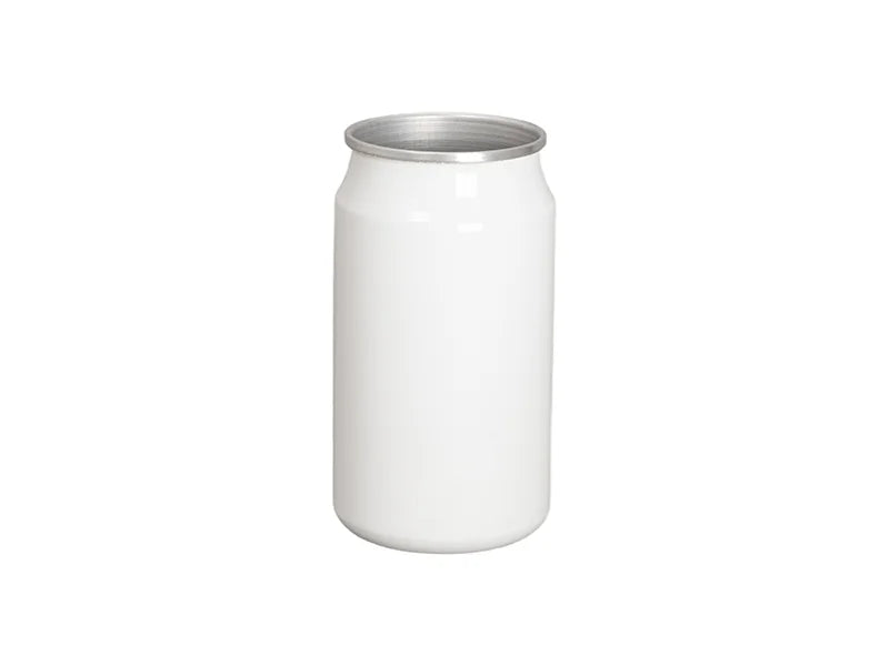 12oz/350ml Sublimation Blanks Aluminum Cola Shape Bottle w/o Lid (White)