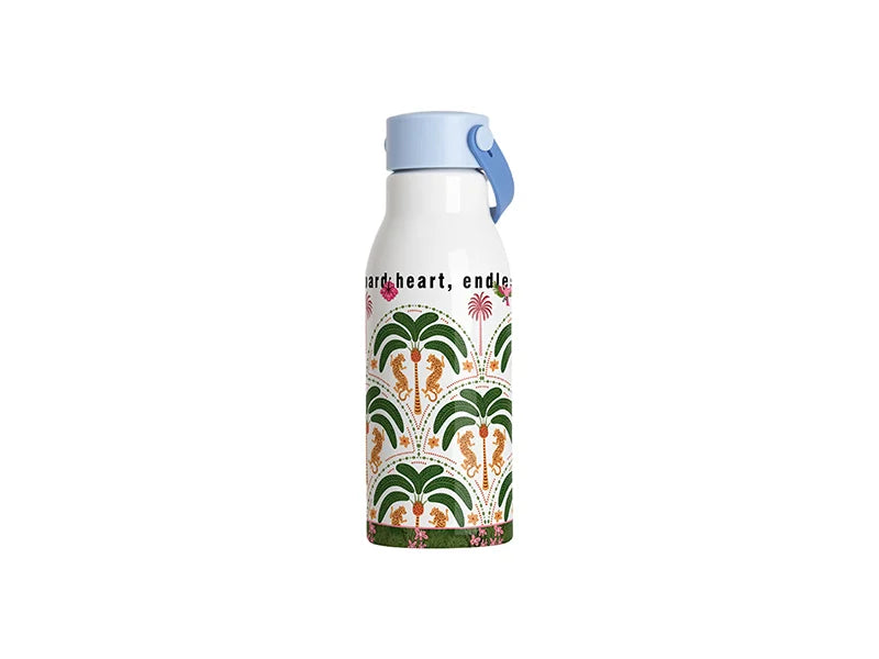 20oz/650ml Sublimation Aluminum Bottle w/ Carry Handle Lid (Lgt Blue Lid & Blue Handle)