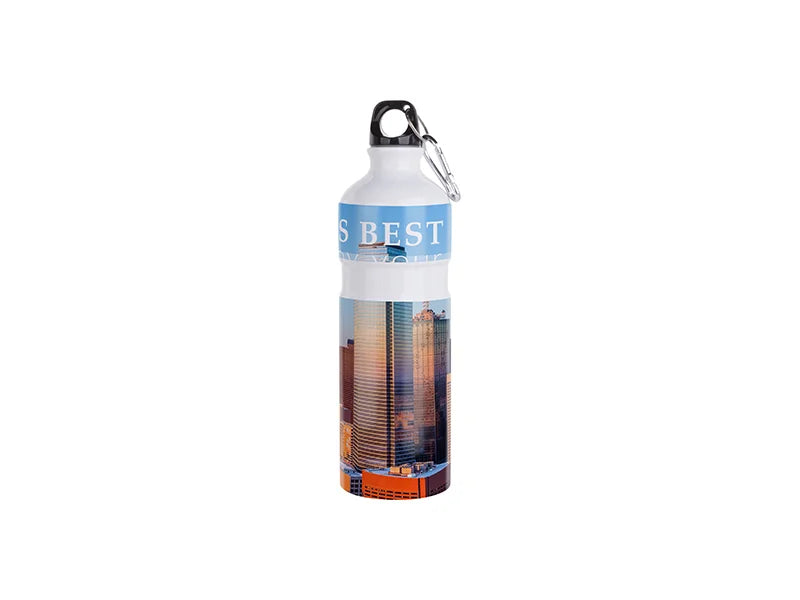 Sublimation 750ml Aluminum Water Bottle (White)