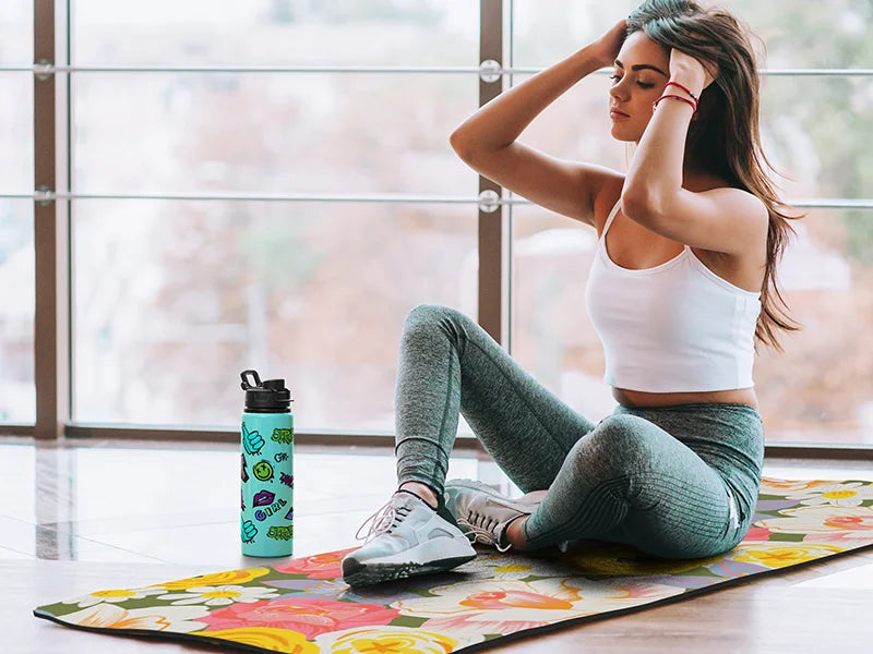 Sublimation Blanks 25oz/750ml Aluminum Water Bottle (Mint Green)