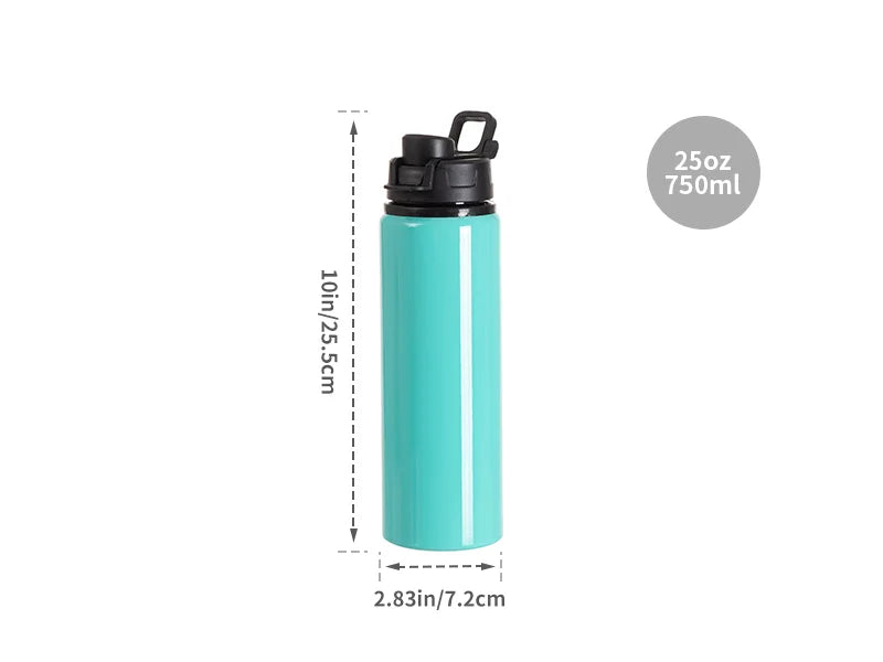 Sublimation Blanks 25oz/750ml Aluminum Water Bottle (Mint Green)