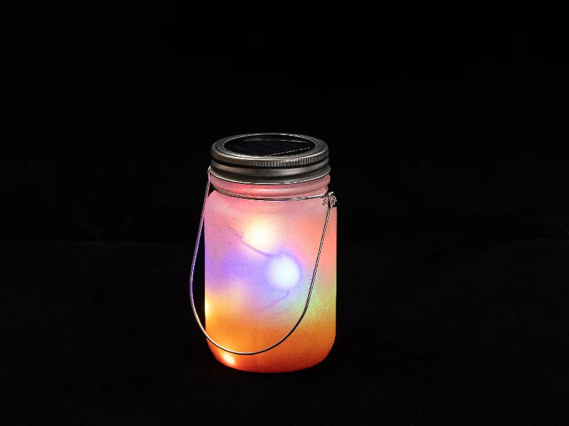 15oz/450ml Sublimation Blanks Mason Jar w/ Lantern Lid and Metal Handle (Frosted, Gradient Orange)
