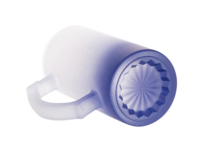 16oz Sublimation Glass Beer Mug Gradient Dark Blue