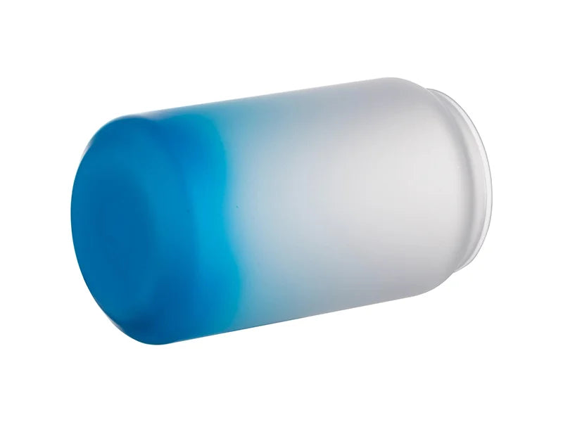 Sublimation 13oz/400ml Glass Mugs Gradient Light Blue