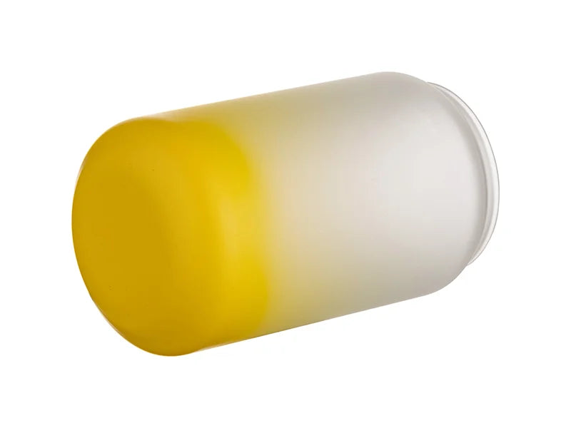 Sublimation 13oz/400ml Glass Mugs Gradient Yellow