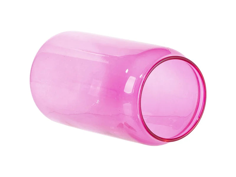 Sublimation Blanks 18oz/550ml Full Color Can Glass Mug with Straw(Purple)