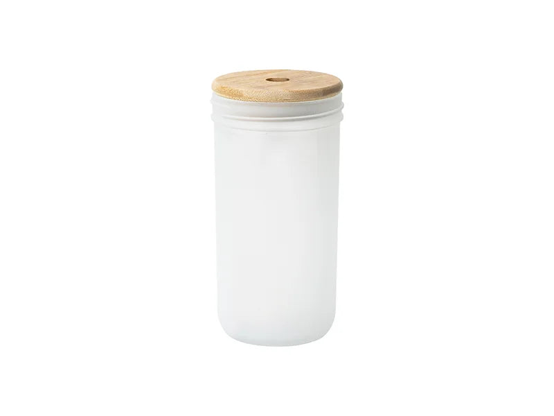 Sublimation Blanks 22oz/650ml Wide Mouth Mason Jar w/ Bamboo Lid