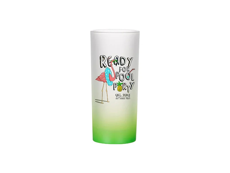 10oz Sublimation Glass Mug (Gradient Color Green)
