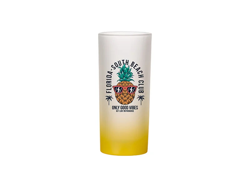10oz Sublimation Glass Mug (Gradient Color Yellow)
