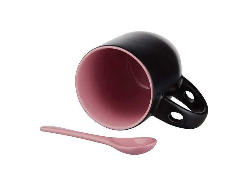Sublimation 11oz Changing Color Spoon Mug (Pink)