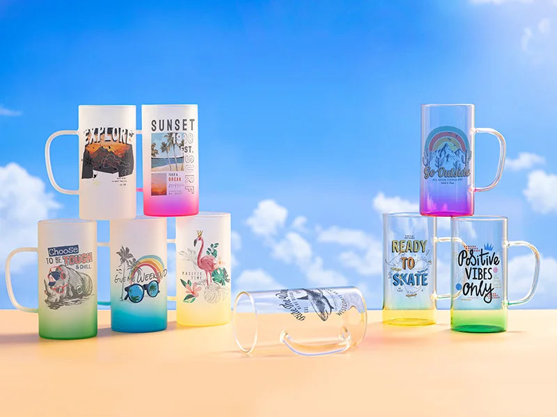 22oz/650m Glass Mug(Clear)