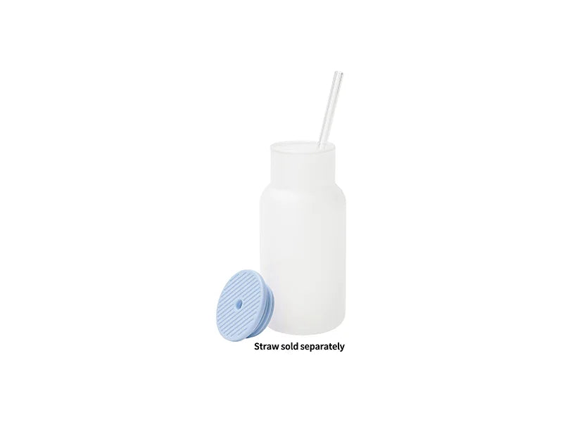 Sublimation Blanks 18oz/550ml Clear Glass Tumbler w/ Lid