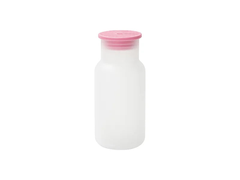 Sublimation Blanks 18oz/550ml Clear Glass Tumbler w/ Lid