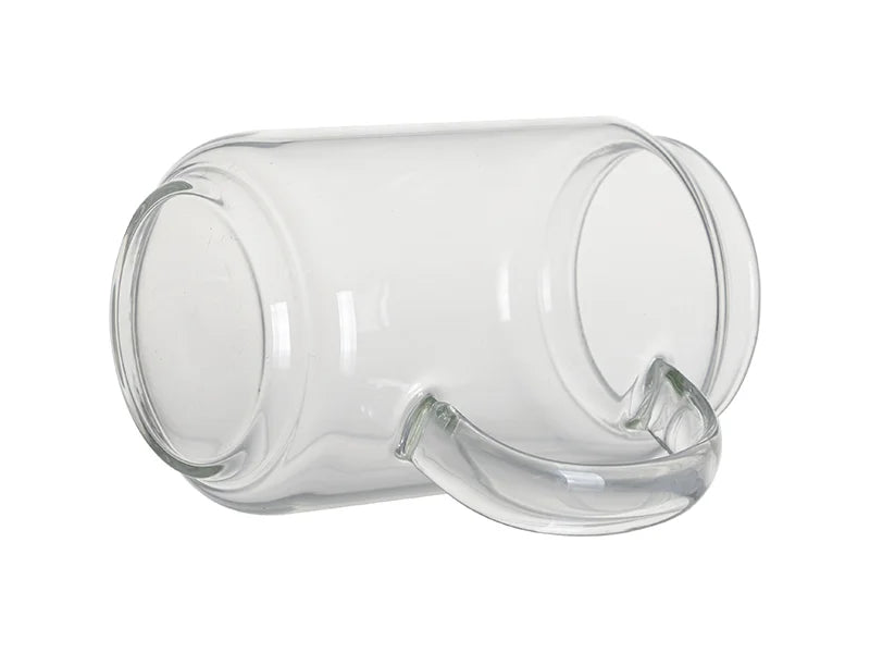 Sublimation Blanks 13oz/400ml Clear Can Glass Mug w/ Handle