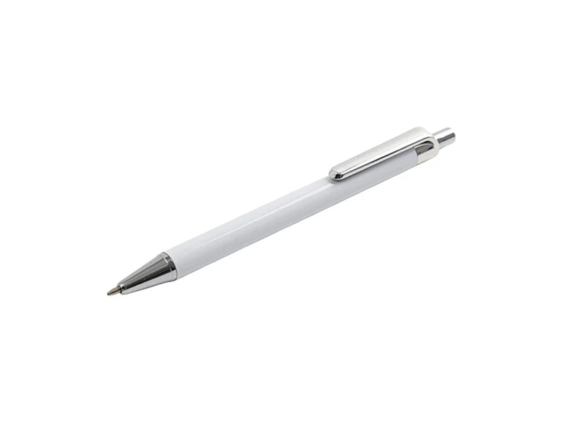 Sublimation Ballpoint Pen with Shrink Wrap (Silver+White Barrel)