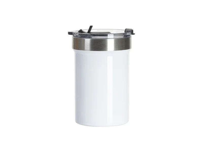 Sublimation Blanks 18oz/550ml Stainless Steel Travel Tumbler with Flip Lid (White)