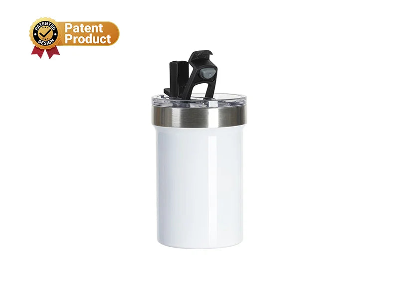 Sublimation Blanks 18oz/550ml Stainless Steel Travel Tumbler with Flip Lid (White)