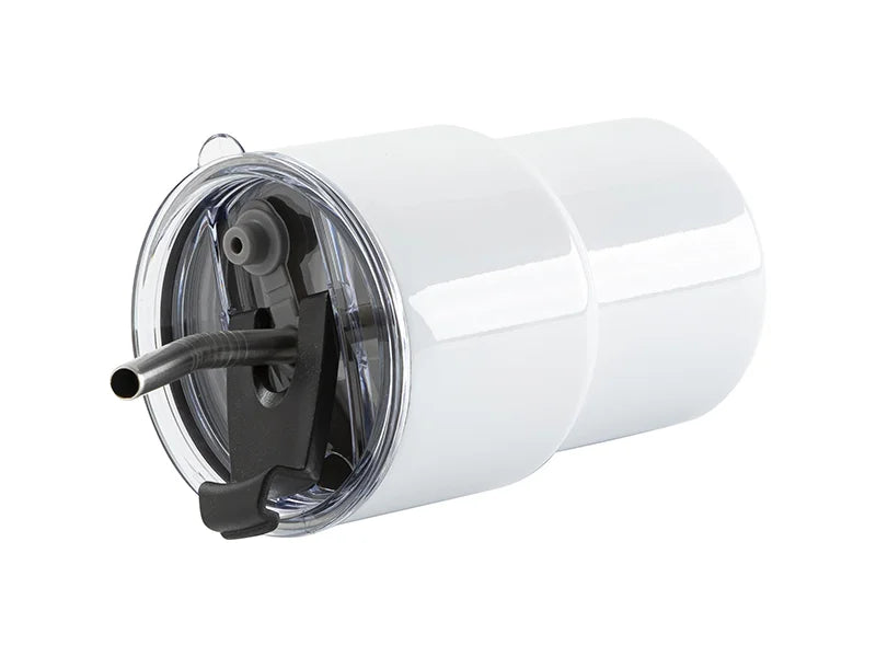 Sublimation 17oz/500ml Stainless Steel Travel Tumbler with Slide Lid &Straw(White)