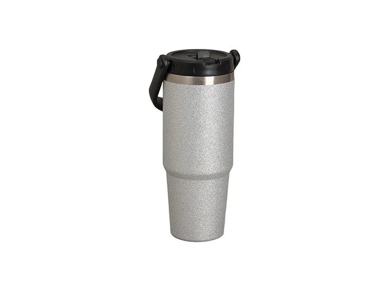 30oz Sublimation Glitter Tumbler-Silver
