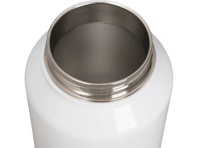 64oz/2000ml Sublimation Stainless Steel Tumbler w/ Black Portable Lid(White)