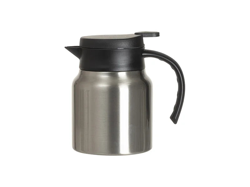 Sublimation Blanks 32oz/1000ml Stainless Steel Coffee Pot w/ Black Handle& Lid (Silver)