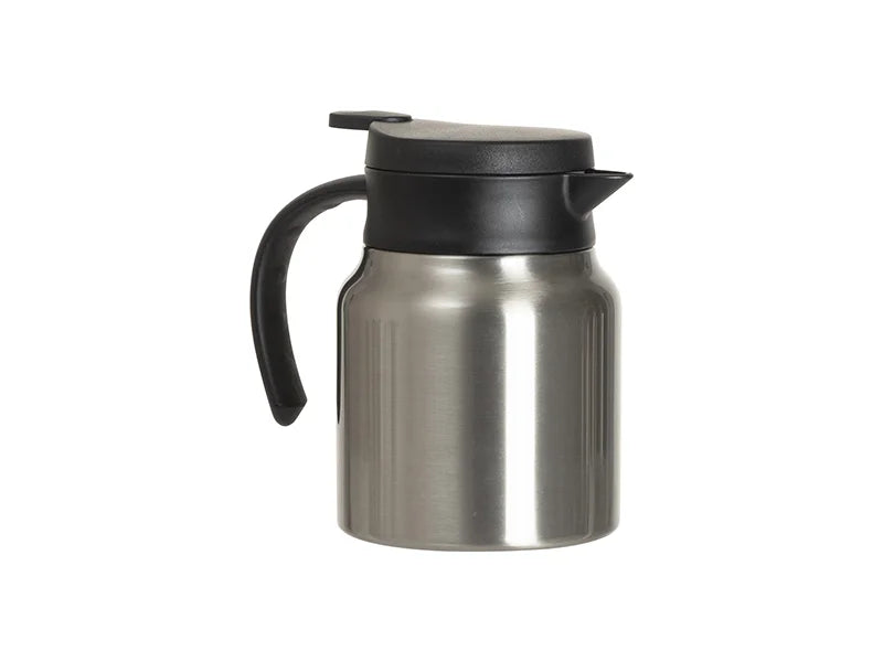 Sublimation Blanks 32oz/1000ml Stainless Steel Coffee Pot w/ Black Handle& Lid (Silver)