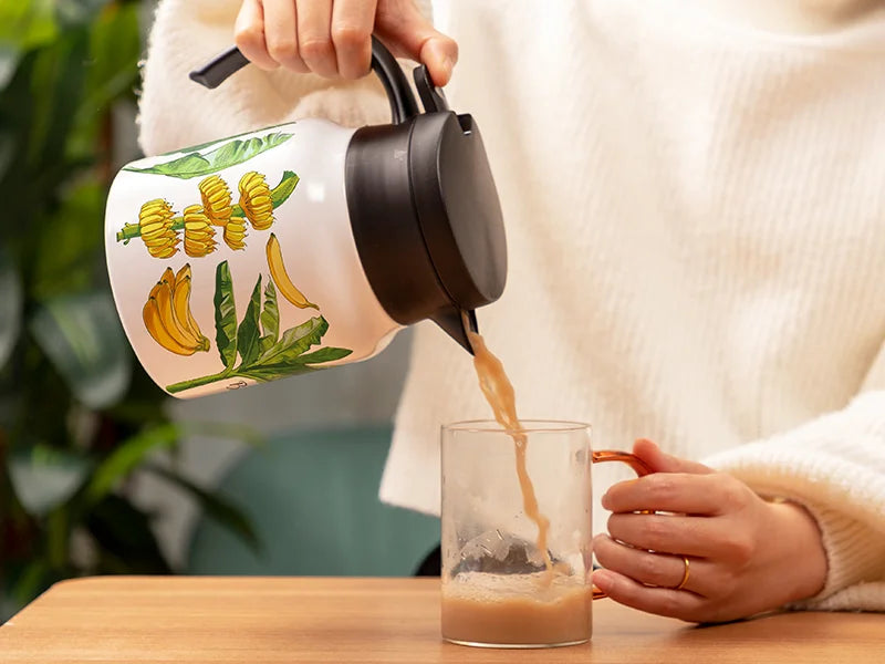 Sublimation Blanks 32oz/1000ml Stainless Steel Coffee Pot w/ Black Handle& Lid (White)