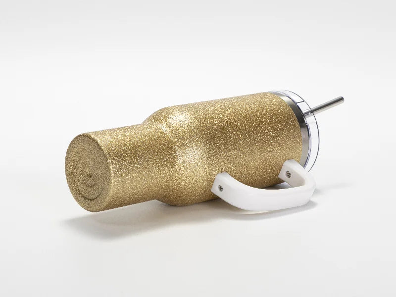 Sublimation Blanks 40oz/1200ml Stainless Steel Glitter Tumbler with Lid & Straw (Rose Gold)