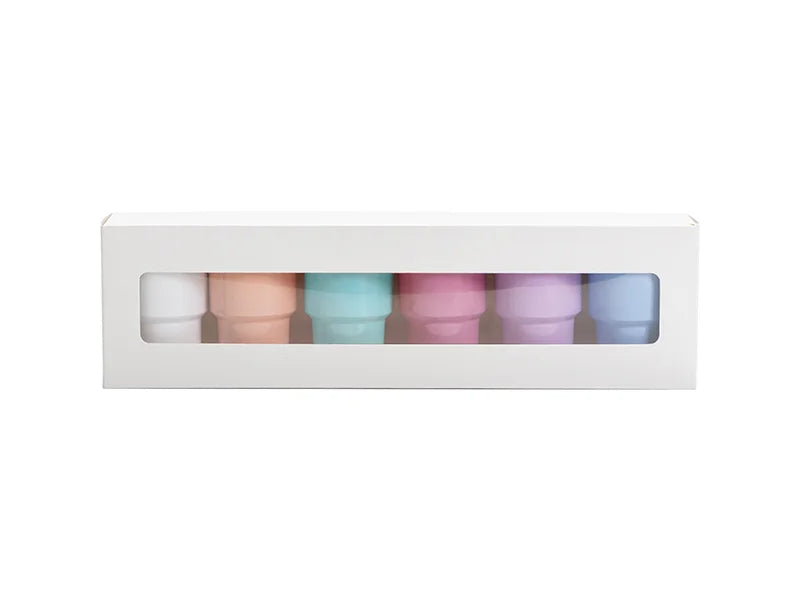 Sublimation Blank 3oz/90ml Mini Sub Stainless Steel Tumbler Shot Glass w/ Straw (Assorted 6 Colors)