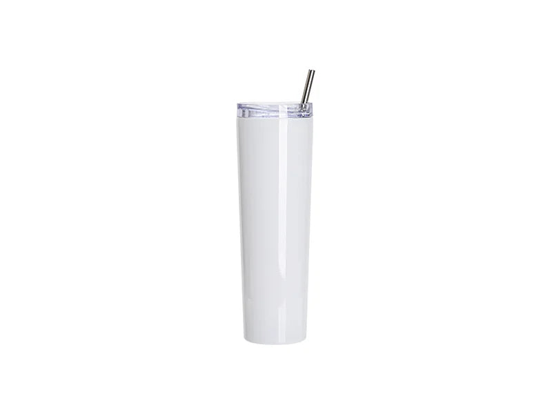 34oz/1000ml Sublimation Blanks Stainless Steel Tapered Tumbler with slide waterproof lid & Straw(White)