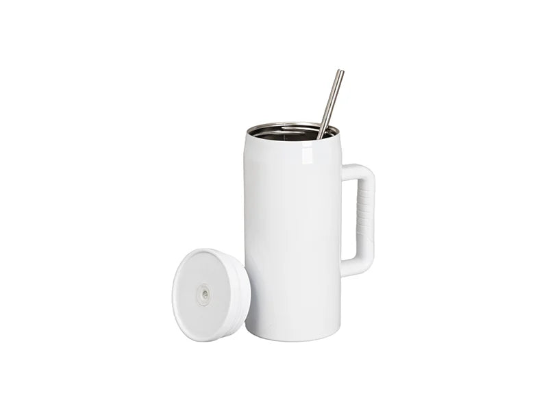 40oz Sublimation Stainless Steel Tumbler With Straw -White