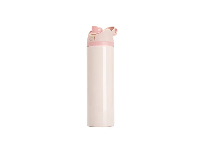 Sublimation 32oz/960ml Stainless Steel Water Bottle with Flip One Touch Portable Lid (Glossy light Pink)