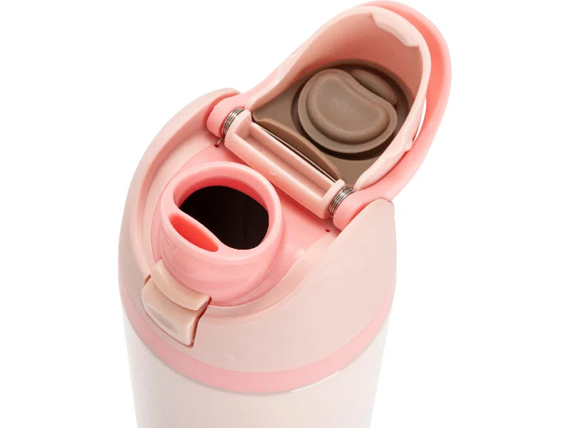 Sublimation 32oz/960ml Stainless Steel Water Bottle with Flip One Touch Portable Lid (Glossy light Pink)