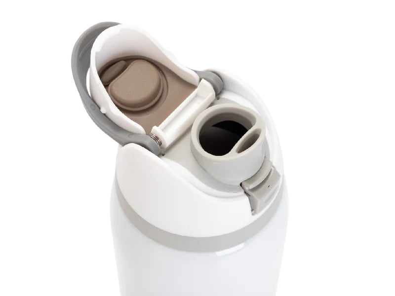 40oz/1200ml Stainless Steel Travel Tumbler with Portable Lid(White)